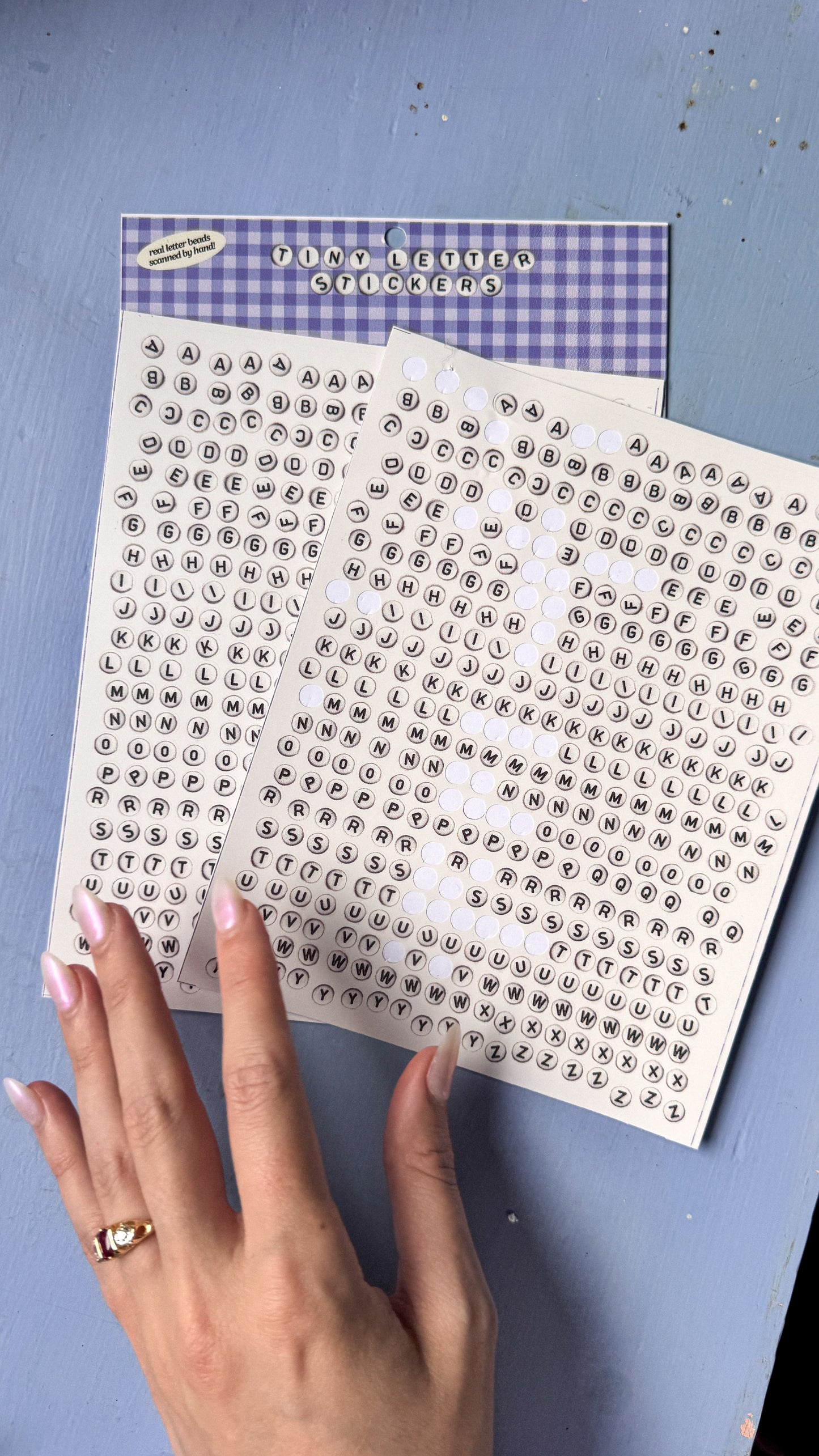 (JUST RELEASED) Bead Letter Stickers! (2 sheets)