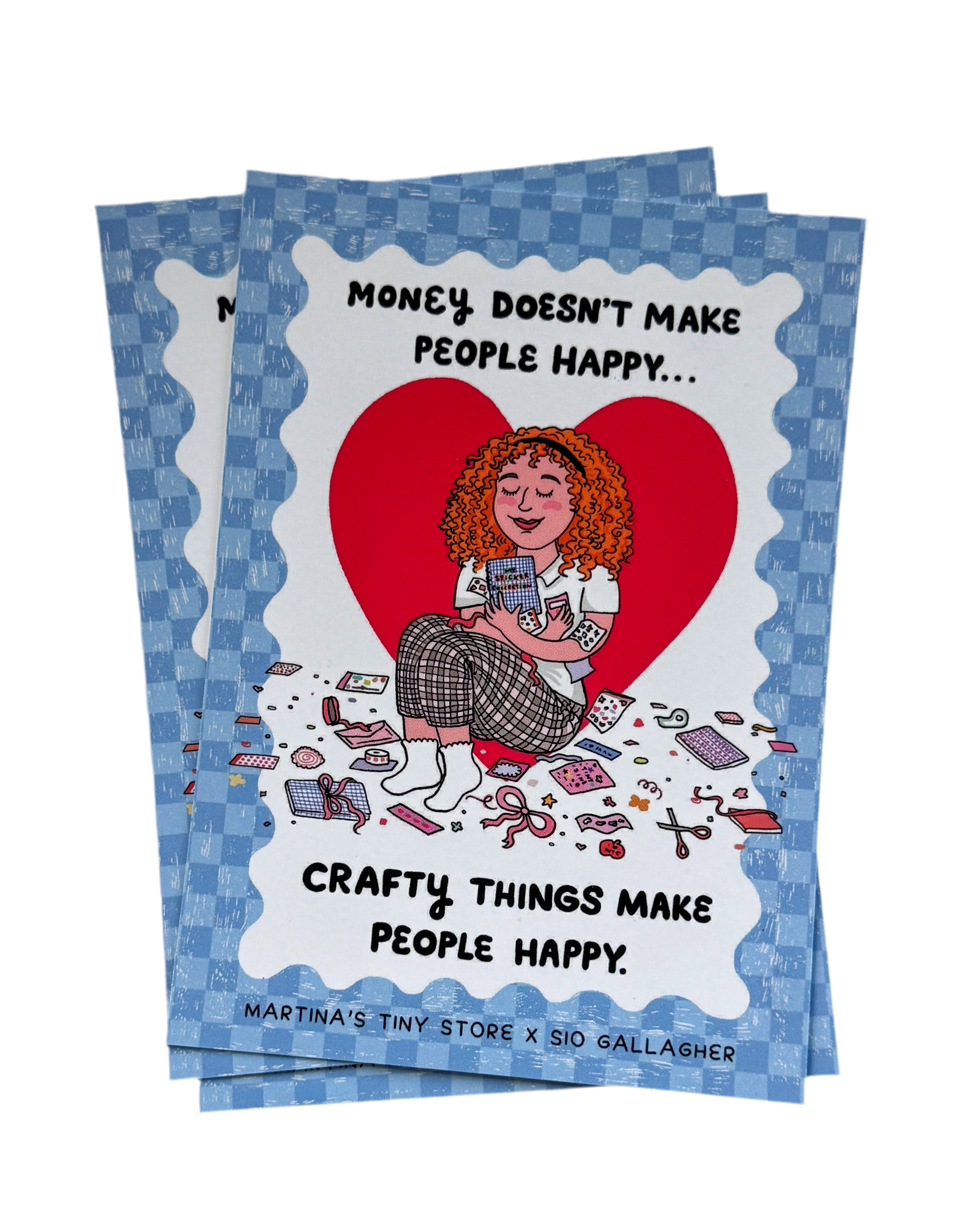 Crafty Girl Postcard Artwork x Sio Gallagher