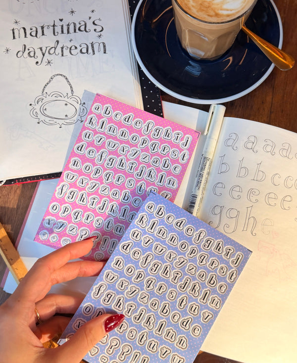 Autocollants de lettres en perles ! (2 feuilles, plus de 800 autocollants !)