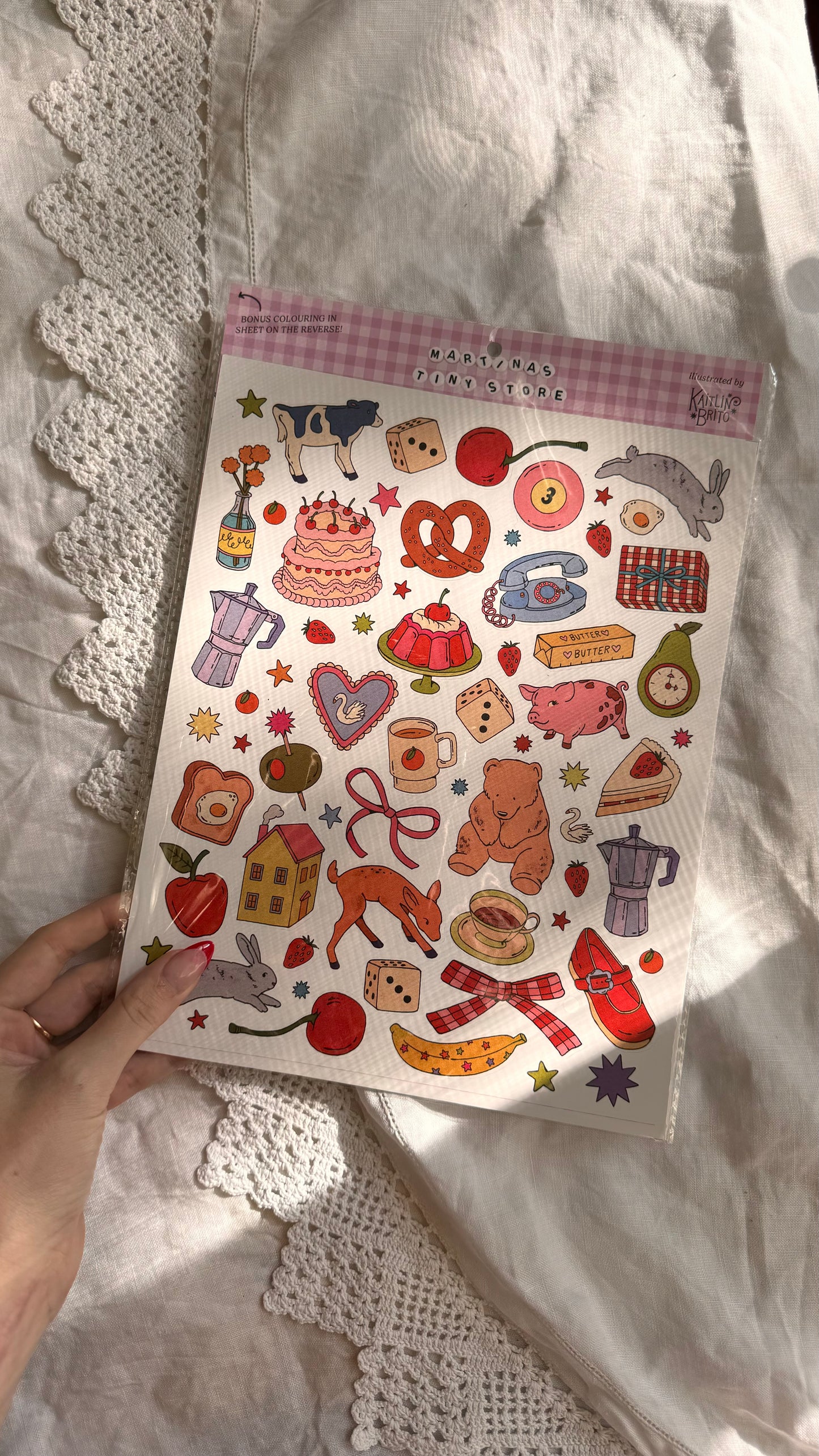 (NEW!!) Illustrated Large Scrapbooking Stickersheet