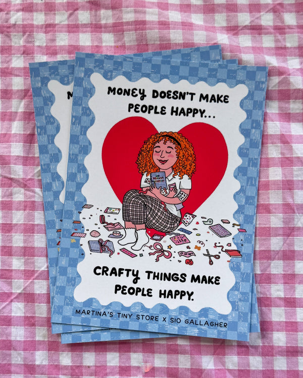 Crafty Girl Postcard Artwork x Sio Gallagher