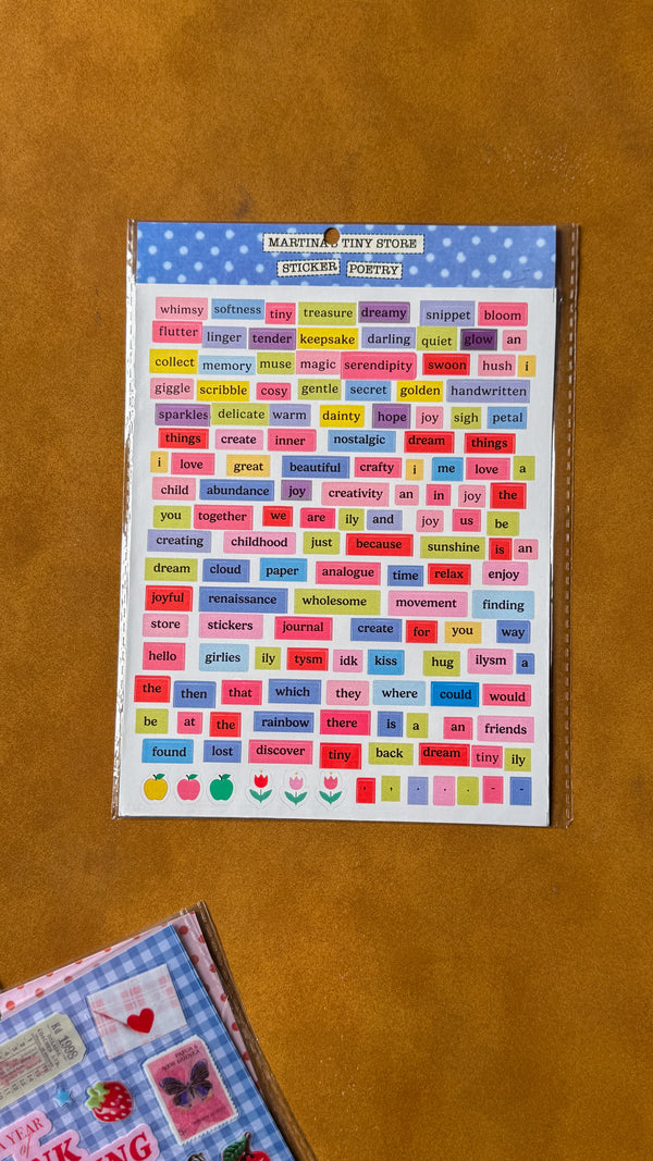 Sticker Poetry (100+ word stickers)