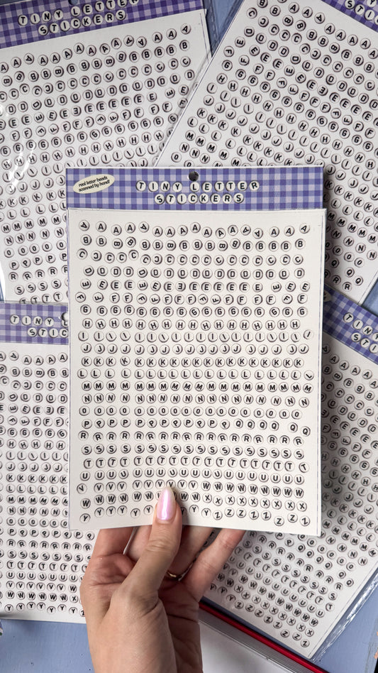 (JUST RELEASED) Bead Letter Stickers! (2 sheets)