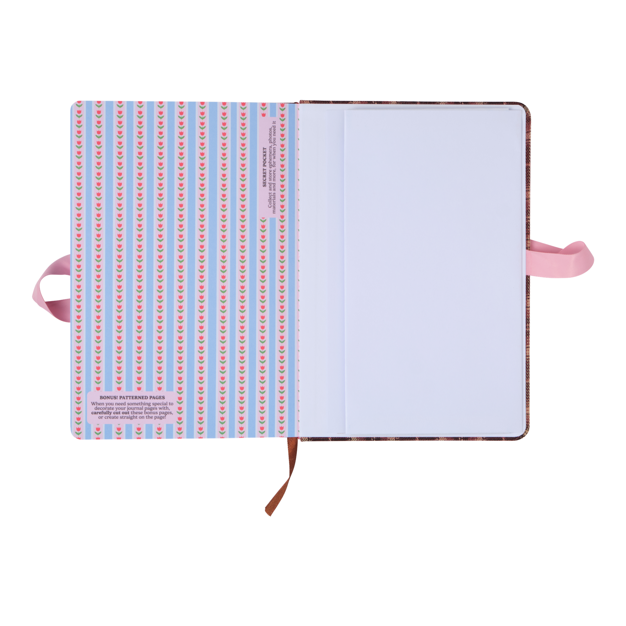 Plaid ‘Fawn’ Ribbon Journal