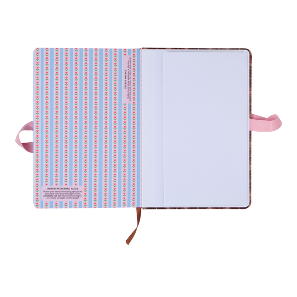 Plaid ‘Fawn’ Ribbon Journal