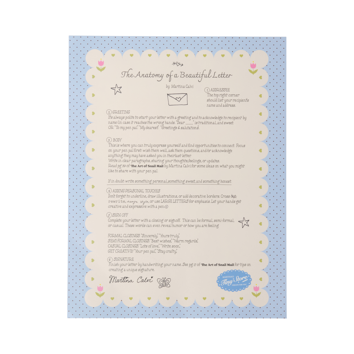 Letter Writing Pad- Blue