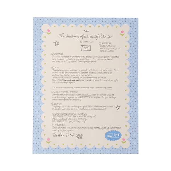 Letter Writing Pad- Blue