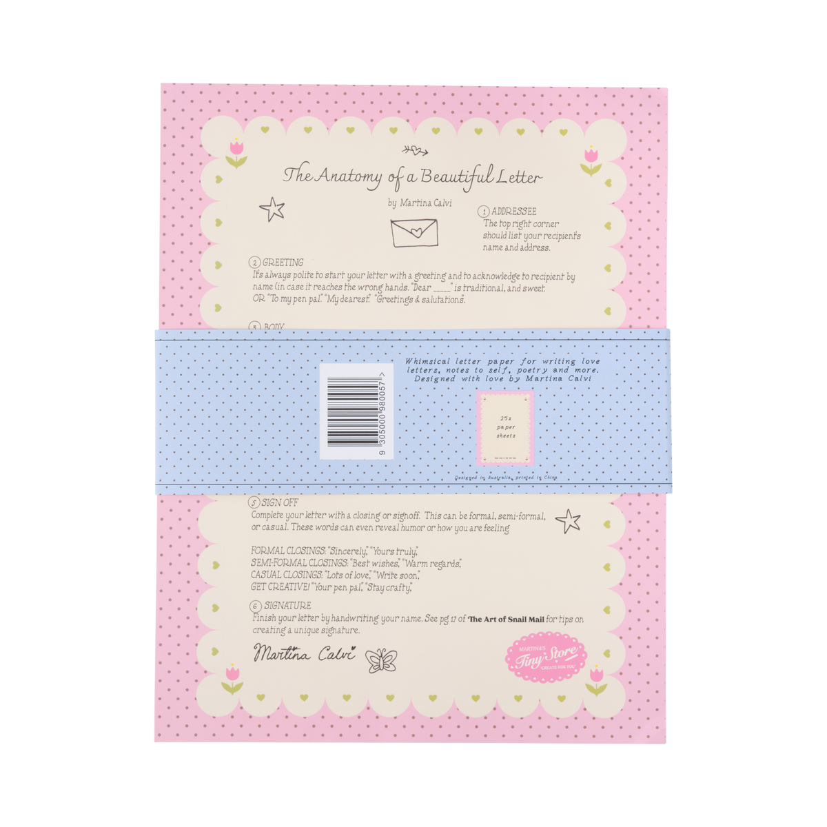 Letter Writing Pad- Pink