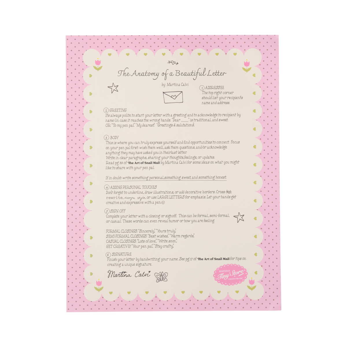 Letter Writing Pad- Pink