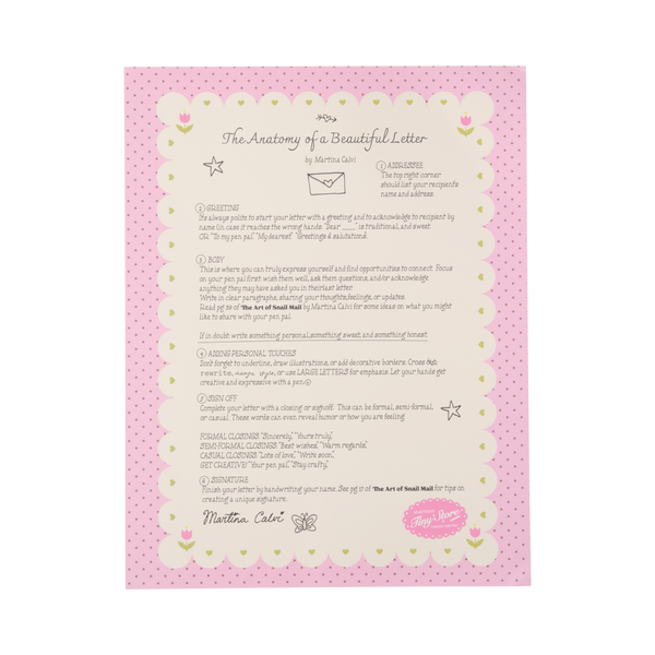 Letter Writing Pad- Pink
