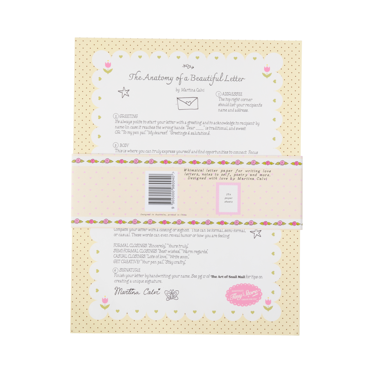 Letter Writing Pad- Whimsy