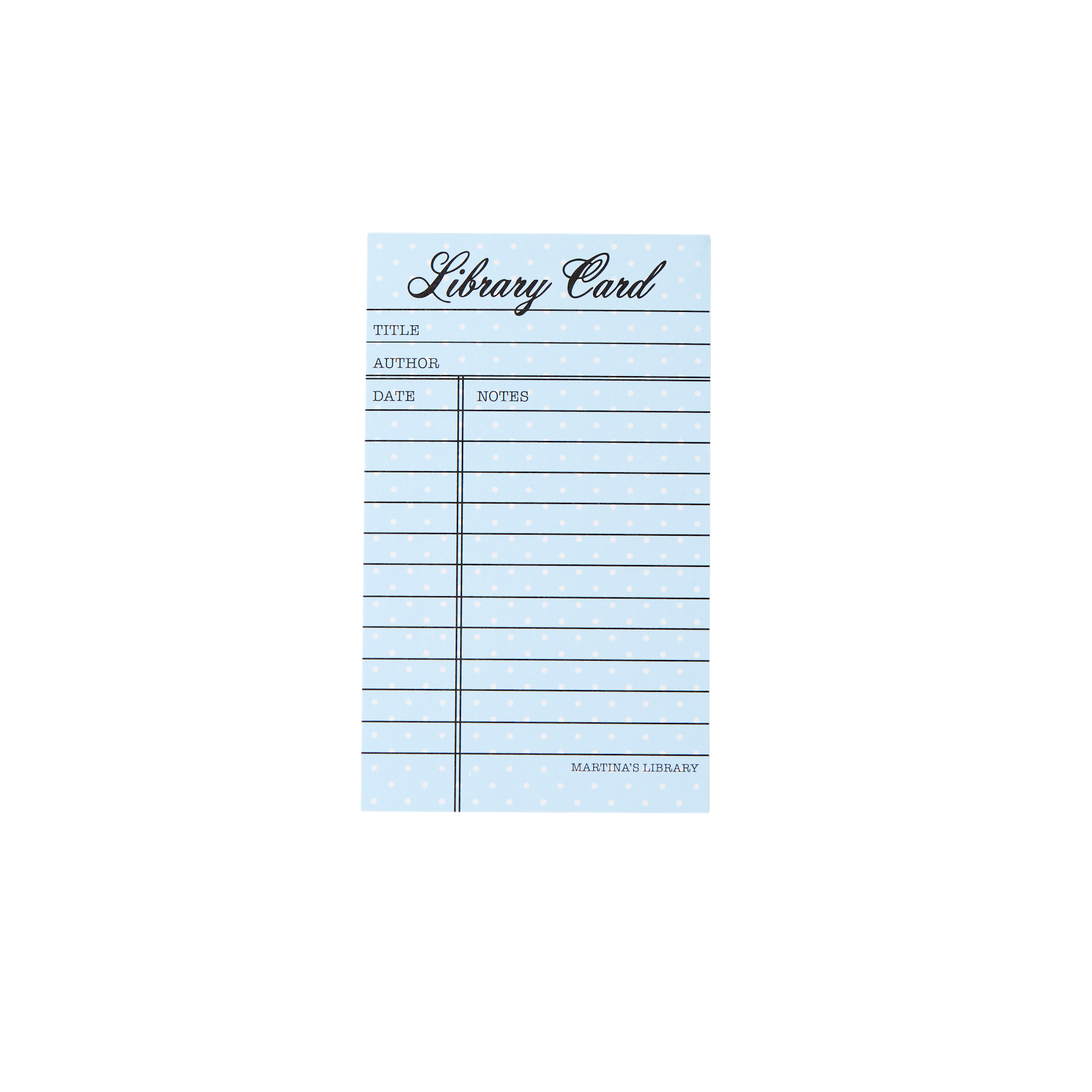 Library. Log Paper Library Card Reading Log/ Memo Pad – TINYSTORE