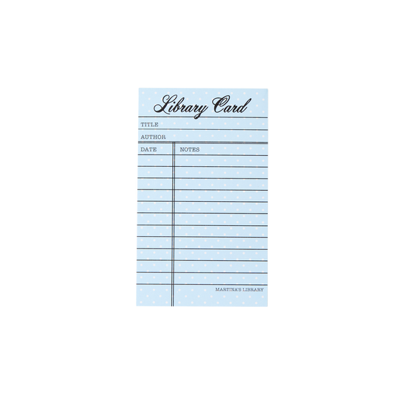 NEW: Library Card Reading Log/ Memo Pad