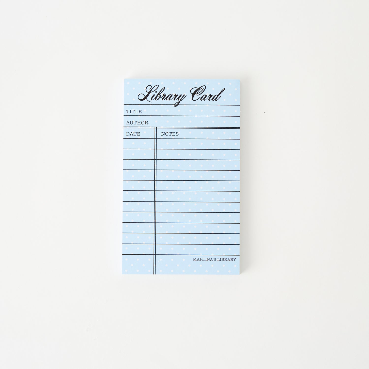 NEW: Library Card Reading Log/ Memo Pad