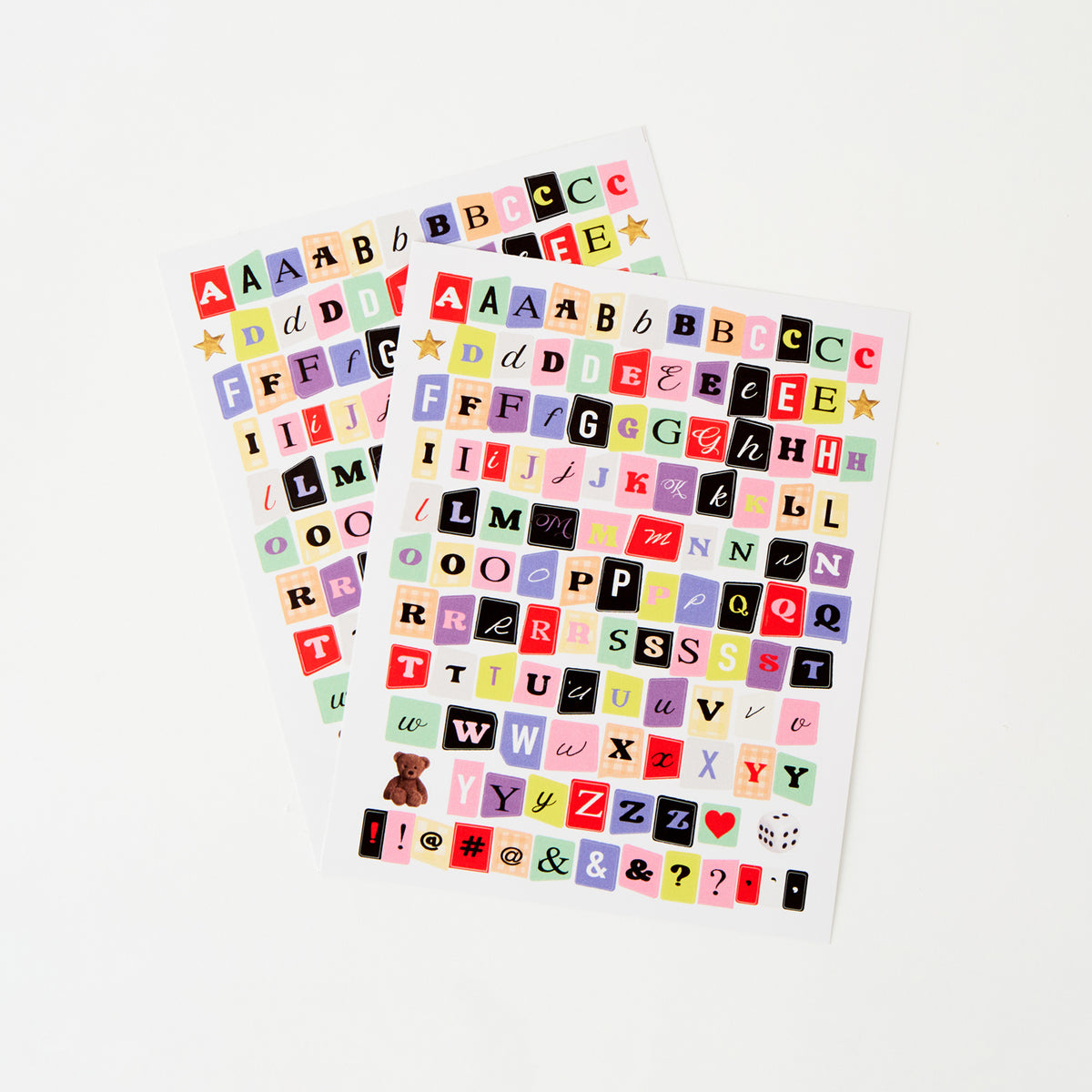 Paper Sticker Letters Design Letter Stickers! (2 sheets) – TINYSTORE
