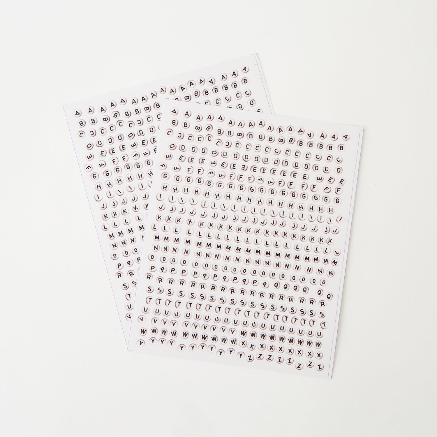 Bead Letter Stickers (2 sheets, over 800 stickers!)