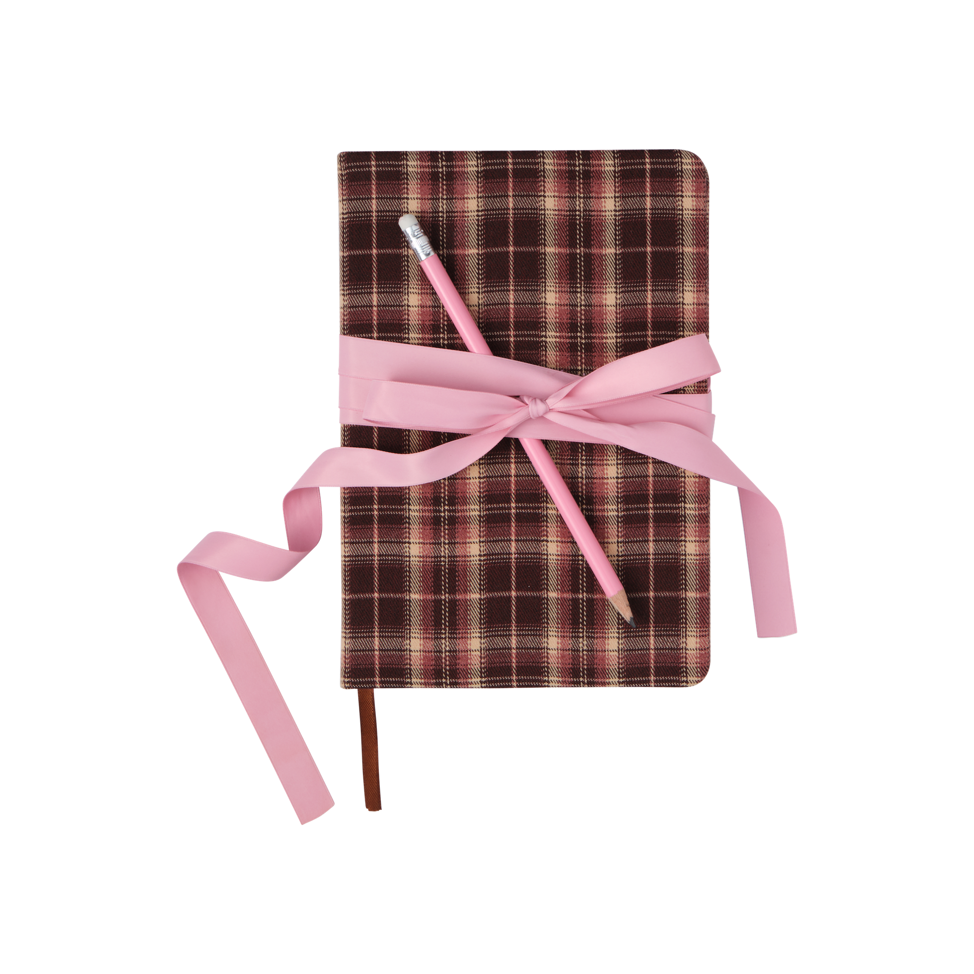 Plaid ‘Fawn’ Ribbon Journal
