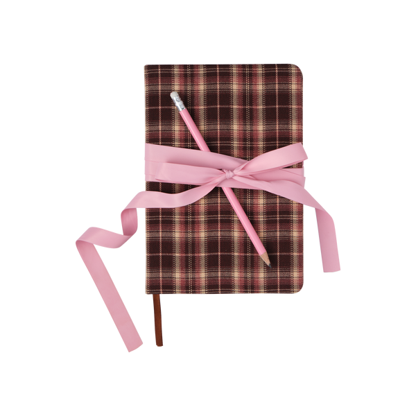 Plaid ‘Fawn’ Ribbon Journal