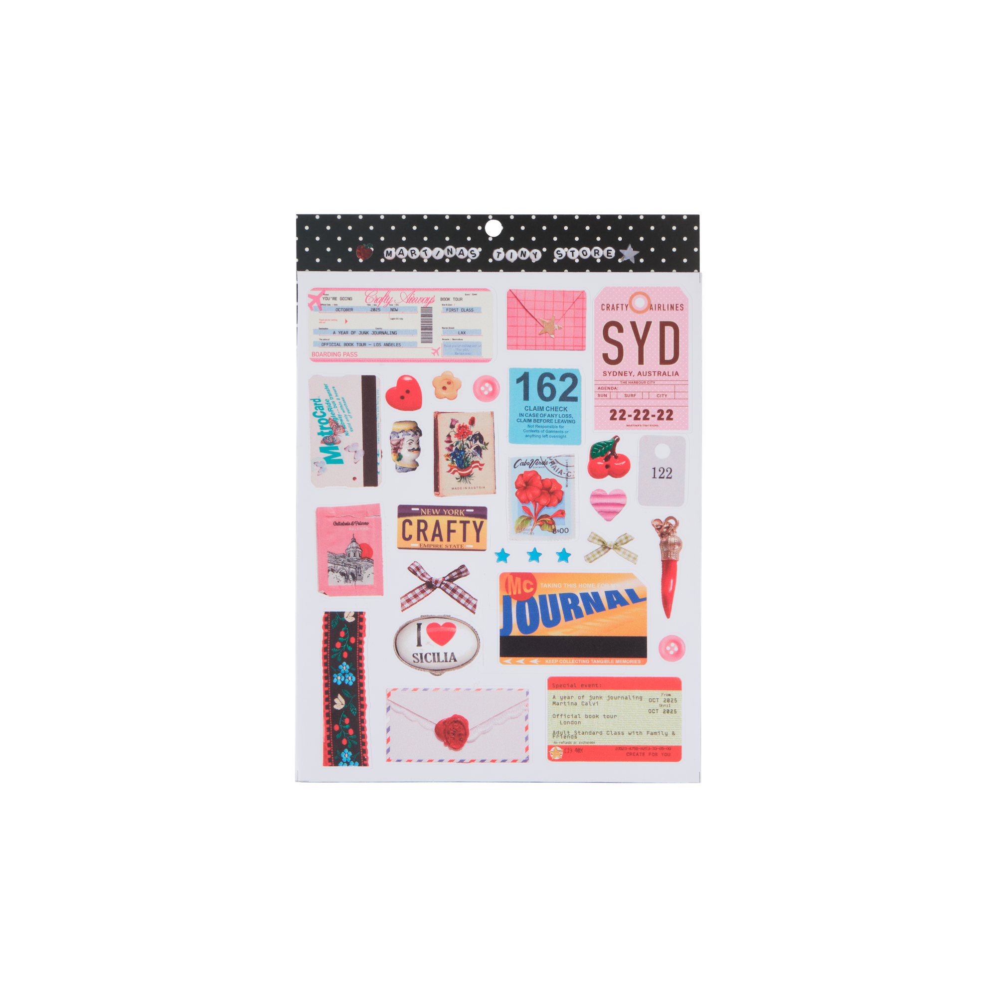 NEW: Travel Ephemera Stickersheet