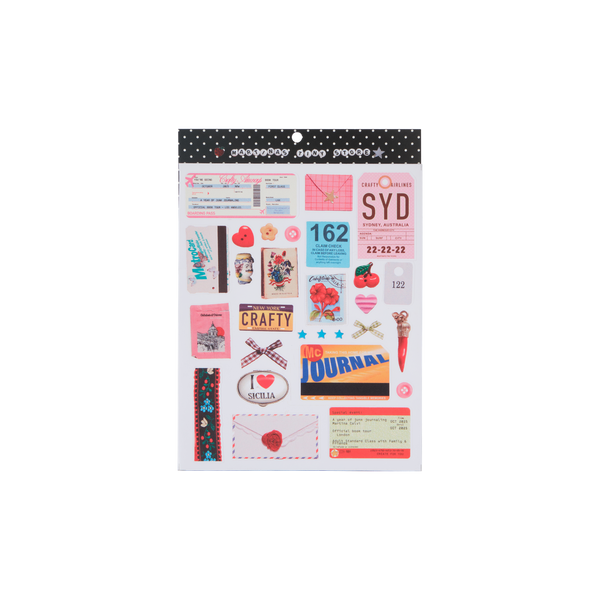 NEW: Travel Ephemera Stickersheet
