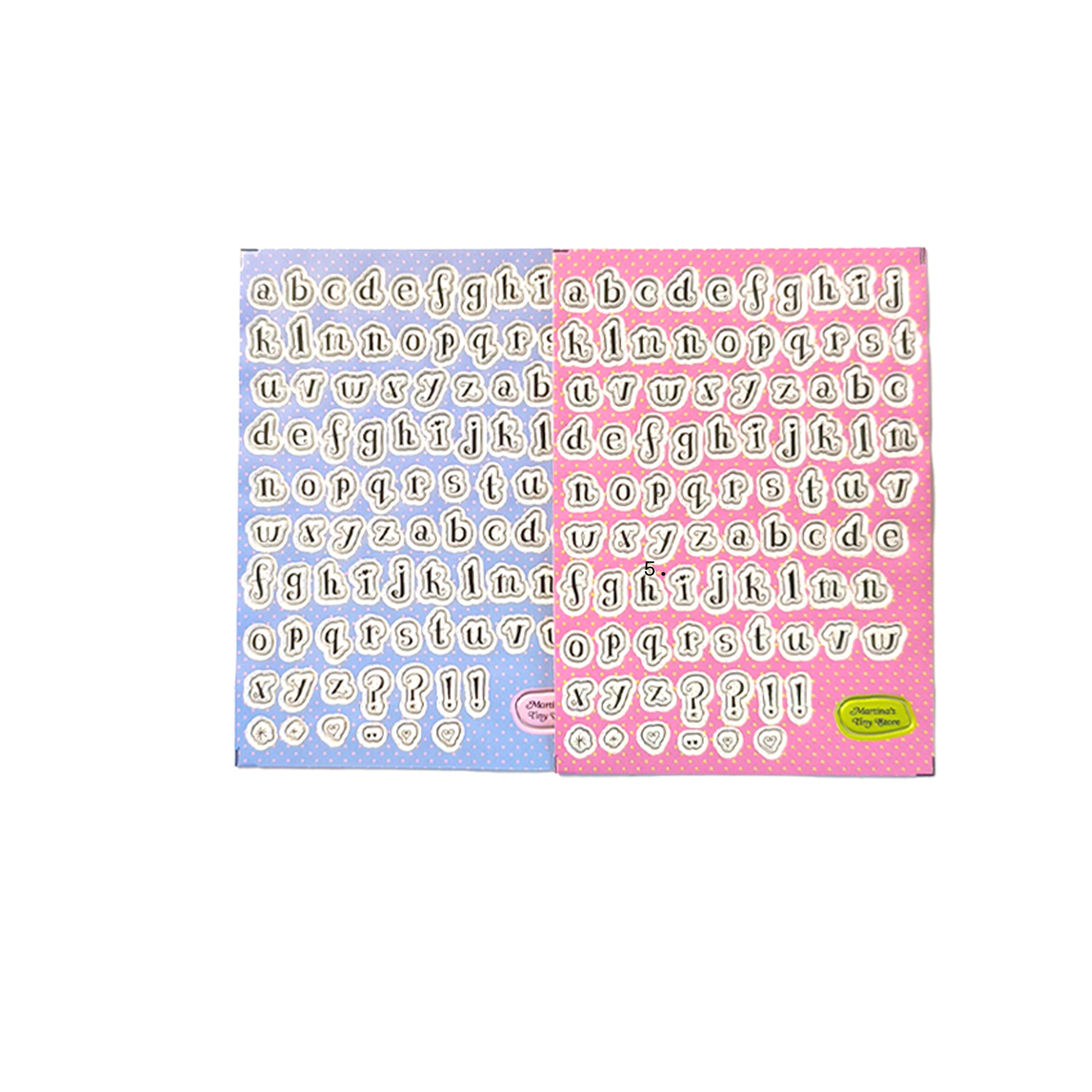 PREORDER: 3D Whimsical Letter Stickers (2 sheets, pocket size)