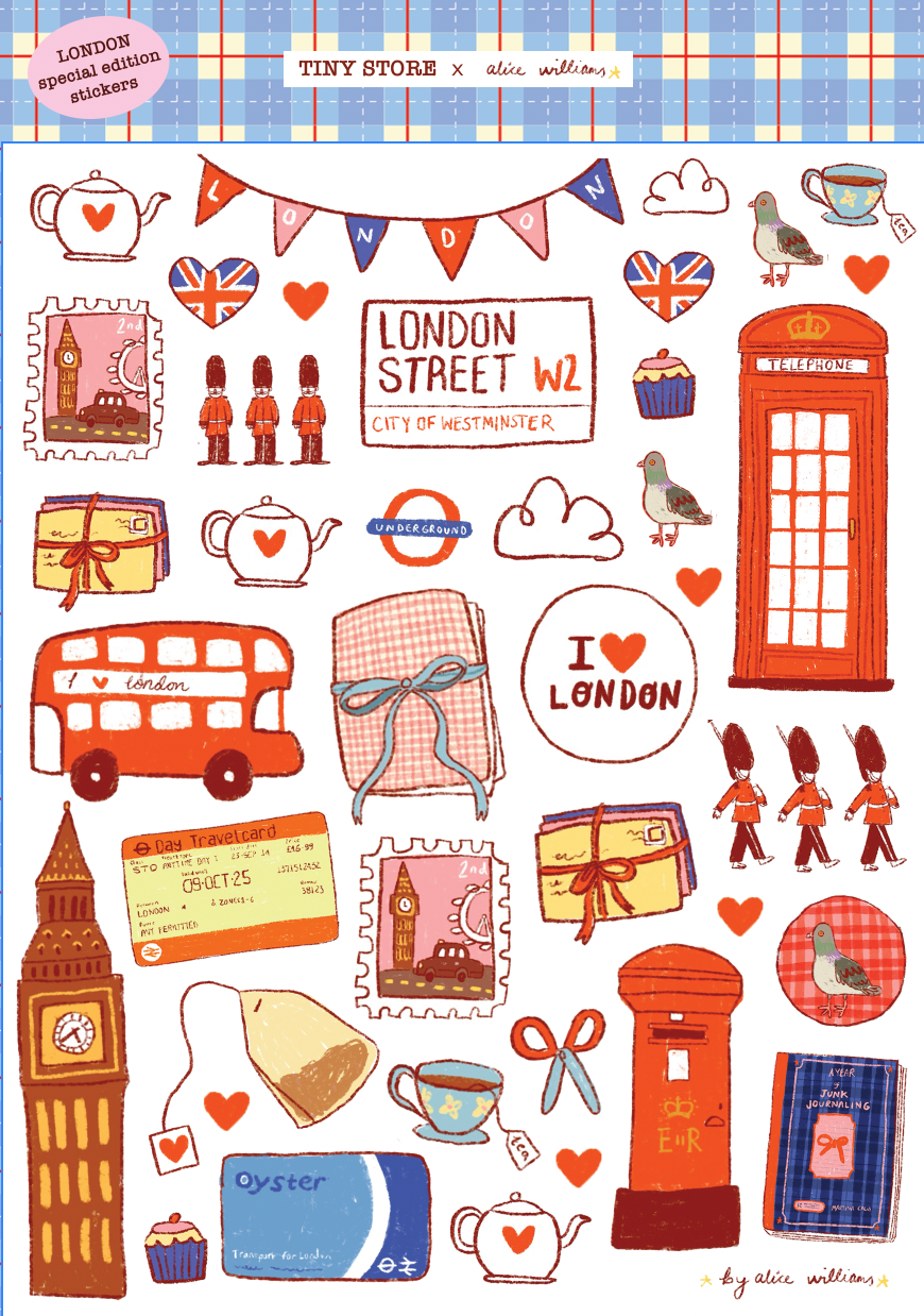 Special Edition London Stickers (illustrated by Alice Williams)