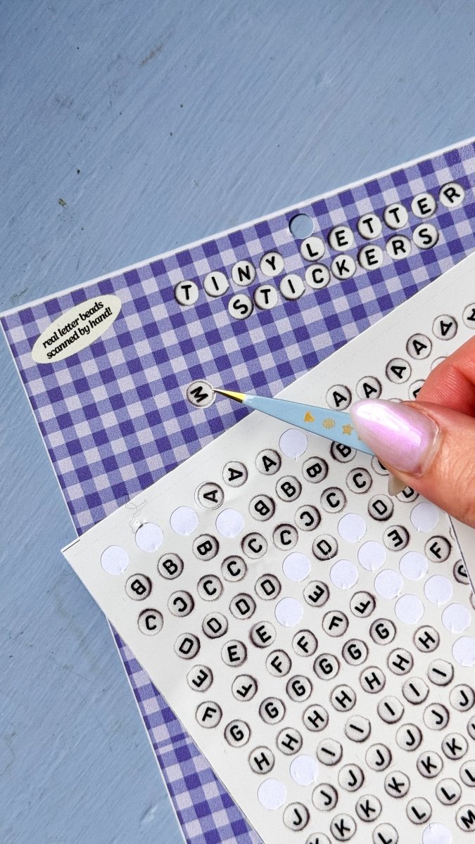 Bead Letter Stickers! (2 sheets, over 800 stickers!) - TINYSTORETINYSTORETangible