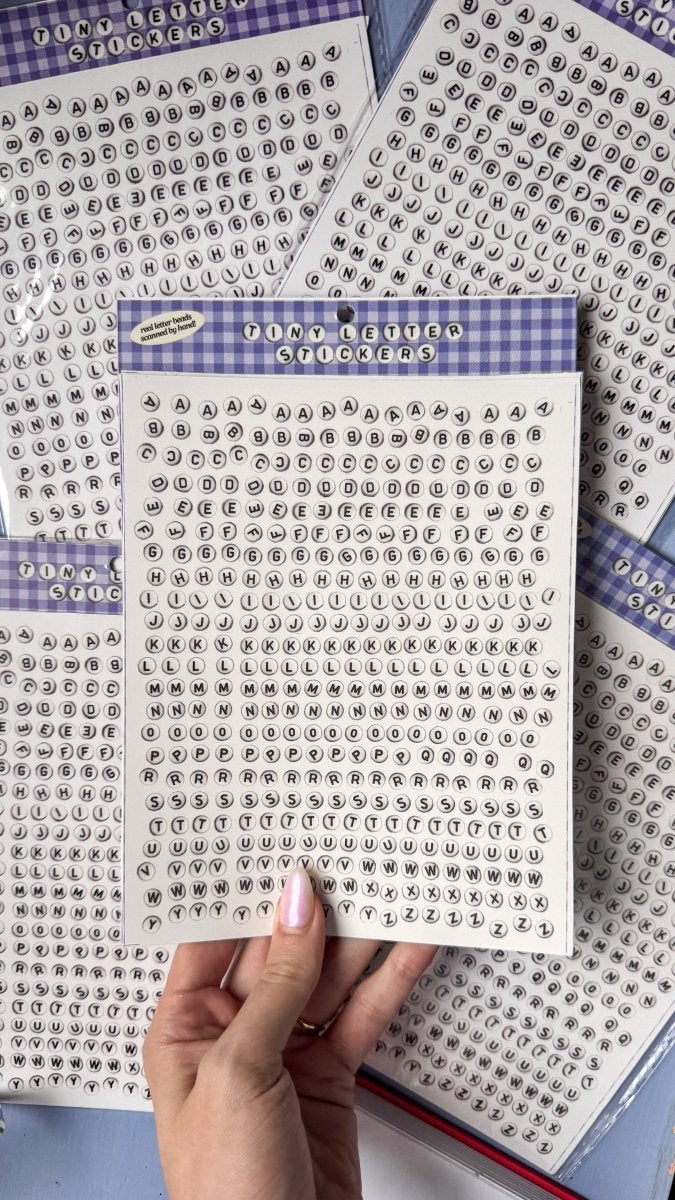 Bead Letter Stickers! (2 sheets, over 800 stickers!) - TINYSTORETINYSTORETangible