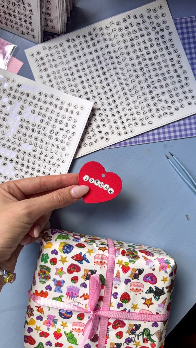 Bead Letter Stickers! (2 sheets, over 800 stickers!) - TINYSTORETINYSTORETangible