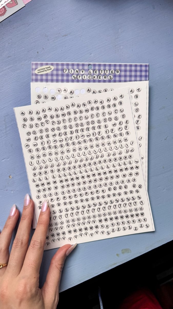 Bead Letter Stickers! (2 sheets, over 800 stickers!) - TINYSTORETINYSTORETangible