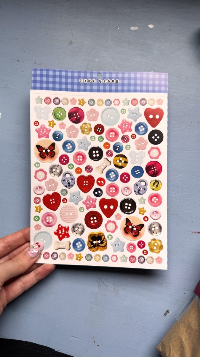 Most Popular! Button Stickers (124 of them) – TINYSTORE