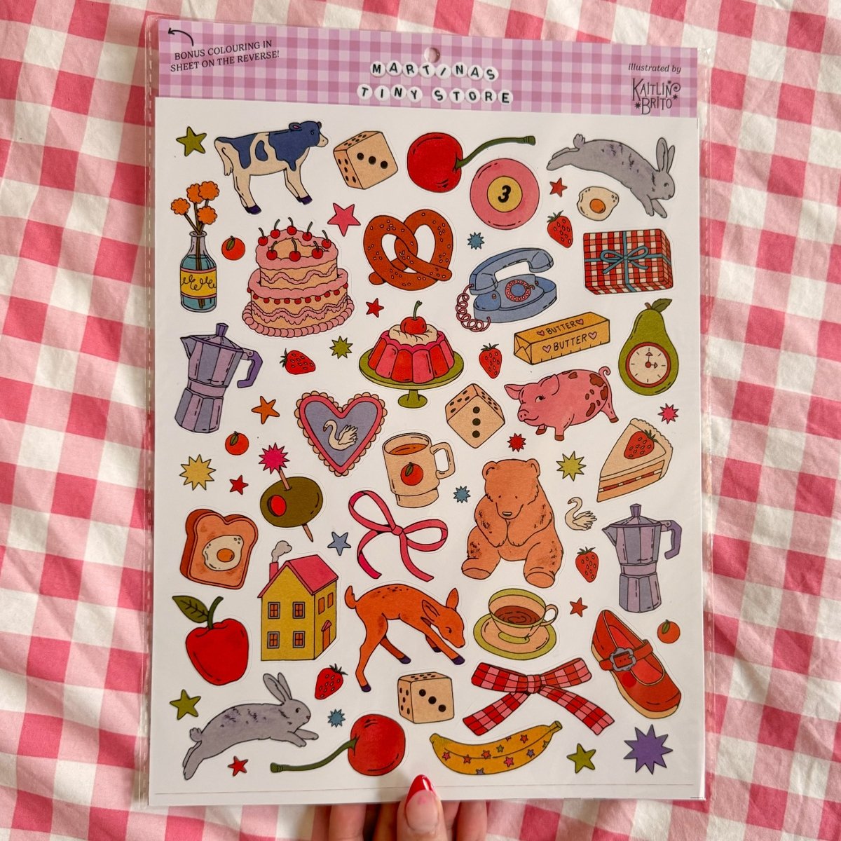 Illustrated Large Scrapbooking Stickersheet - TINYSTORETINYSTORETangible