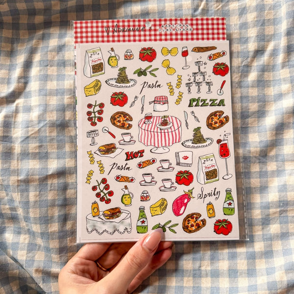 Italian Feast Stickersheet - Hello Adrianne x Martina's Tiny Store - TINYSTORETINYSTORETangible
