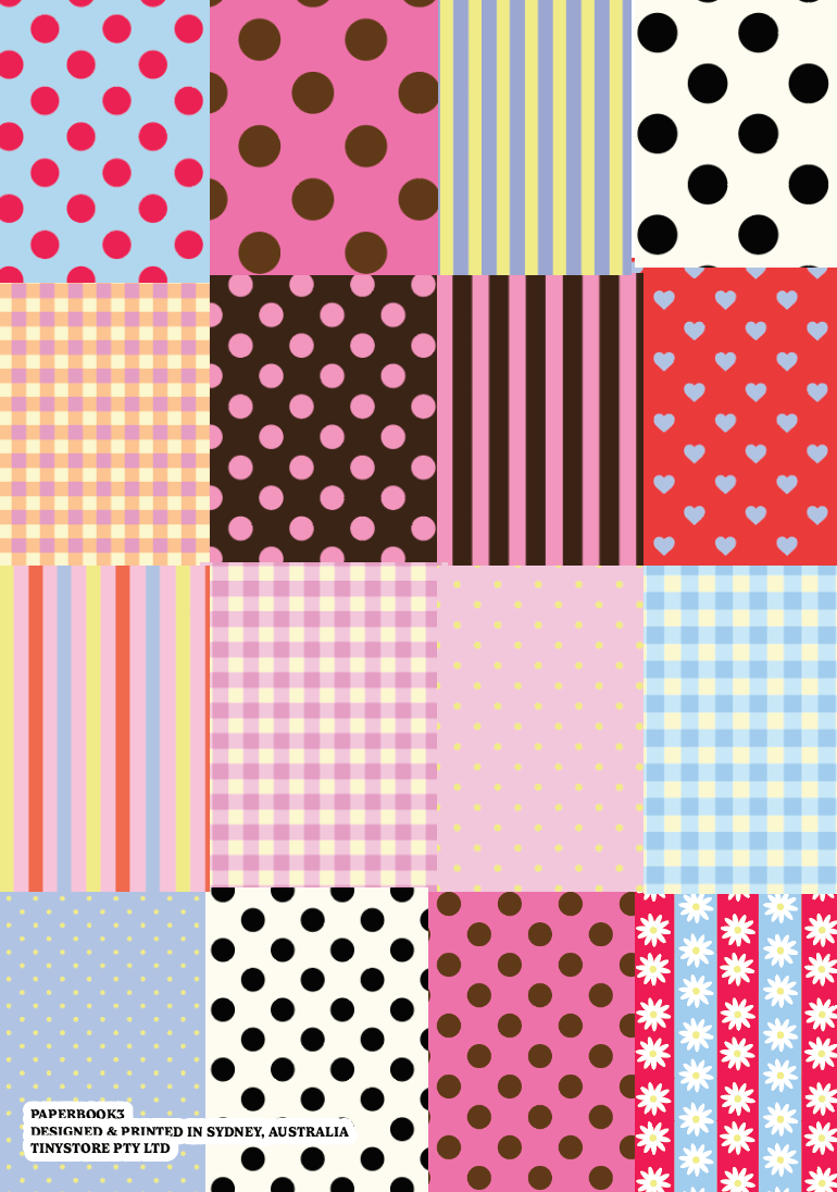 (Print at Home Version) Patterned Scrapbooking Papers - Edition 3 - Spots & Stripes - TINYSTORETINYSTOREDigital